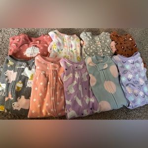 Newborn carters fleece sleeper lot